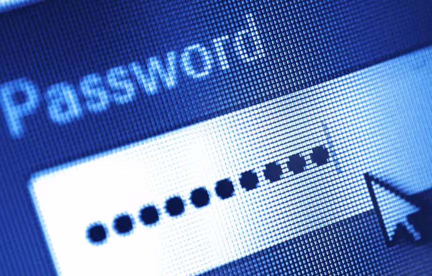 A password field being filled in
